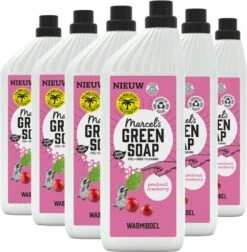 Marcel's Green Soap Wasmiddel Patchouli & Cranberry - 6 X 1 Liter