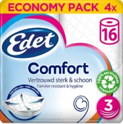 Dagelijkse Producten Winkel 17 Edet Comfort - 3-laags Wc Papier - 64 Rollen