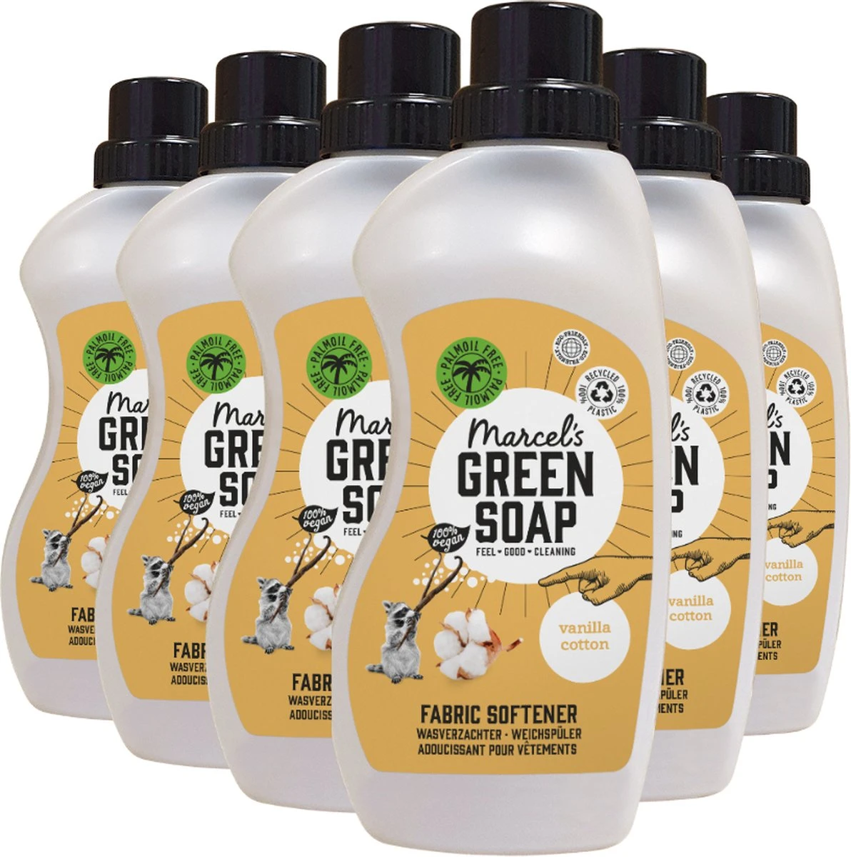 Marcel's Green Soap Wasverzachter Vanille & Katoen - 6 X 750 Ml 1 Marcel's Green Soap Wasverzachter Vanille & Katoen - 6 X 750 Ml