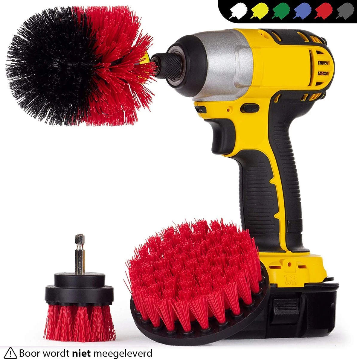 Kibani 9 Delige Borstelset Voor Boormachine - Wit, Rood, Geel - Voor Wielen, Tapijt, Bekleding, Beton En Steen | Schrobborstel – Boorborstel – Schuurborstel - Borstel Boormachine – Schoonmaakborstel – Reinigingsborstel – Tapijtreiniger - Borstelset 2 Kibani 9 Delige Borstelset Voor Boormachine - Wit, Rood, Geel - Voor Wielen, Tapijt, Bekleding, Beton En Steen | Schrobborstel – Boorborstel – Schuurborstel - Borstel Boormachine – Schoonmaakborstel – Reinigingsborstel – Tapijtreiniger - Borstelset - Afbeelding 2