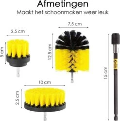 Professionele 4 Delige Borstelset Voor De Boormachine Incl. Verlengstuk, Deze Schoonmaak Schuurborstel Elektrisch Opzetborstel Schrobborstel Set Is Geschikt Als Schrobber Voor Badkamer, Auto, Keuken En Tuin 14 Professionele 4 Delige Borstelset Voor De Boormachine Incl. Verlengstuk, Deze Schoonmaak Schuurborstel Elektrisch Opzetborstel Schrobborstel Set Is Geschikt Als Schrobber Voor Badkamer, Auto, Keuken En Tuin -Dagelijkse Producten Winkel 1196x1200 5