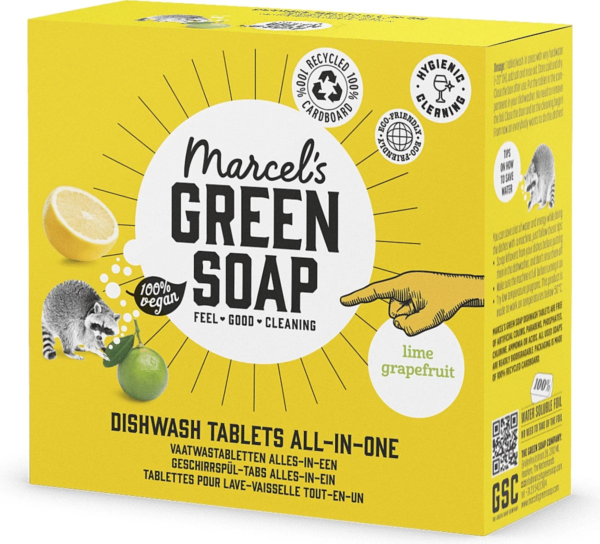 Marcel's Green Soap Vaatwastabletten Grapefruit & Limoen - 25 Stuks 1 Marcel's Green Soap Vaatwastabletten Grapefruit & Limoen - 25 Stuks
