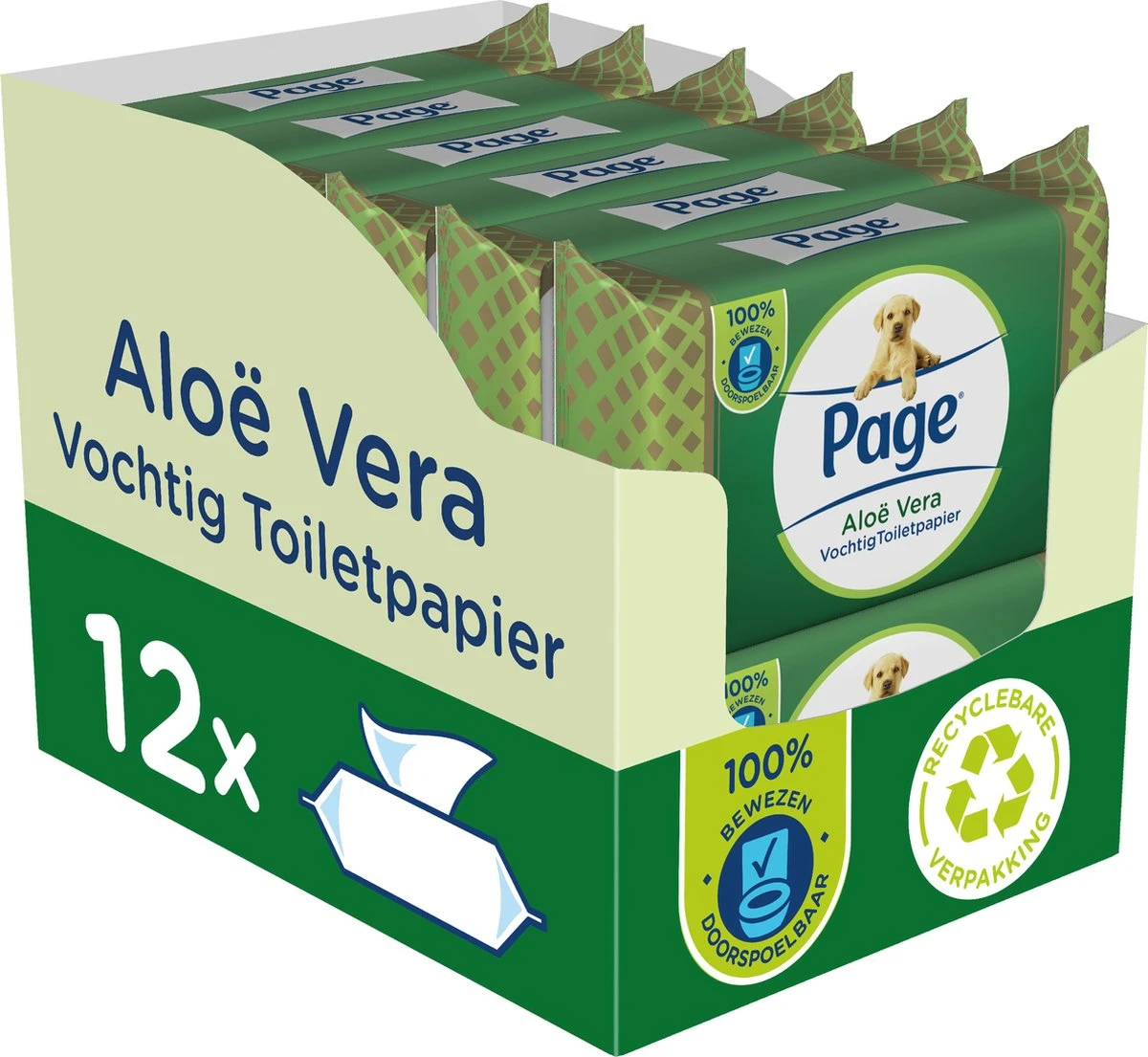 Page Vochtig Toiletpapier - 12 X 38 Stuks - Aloë Vera Vochtig Wc Papier - Voordeelverpakking 2 Page Vochtig Toiletpapier - 12 X 38 Stuks - Aloë Vera Vochtig Wc Papier - Voordeelverpakking - Afbeelding 2