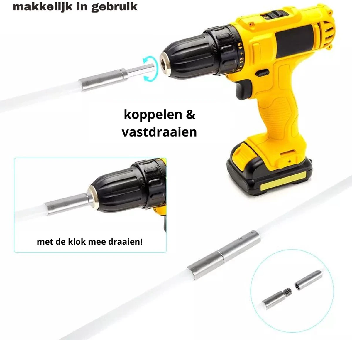 NIRAX Professionele Schoorsteenveegset Verstelbaar Tot 9 Meter – Schoorsteenveger - Veegkit – Schoorsteen Borstel - Schoorsteenreiniger - Borstel Set - Kachel - Onderhoud 3 NIRAX Professionele Schoorsteenveegset Verstelbaar Tot 9 Meter – Schoorsteenveger - Veegkit – Schoorsteen Borstel - Schoorsteenreiniger - Borstel Set - Kachel - Onderhoud - Afbeelding 3