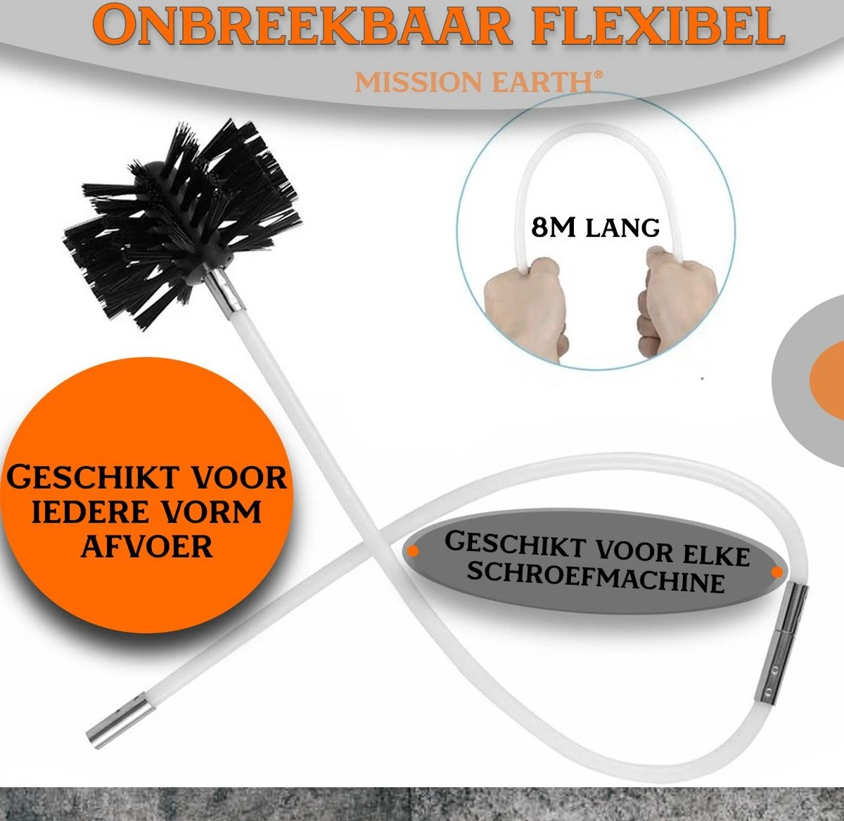 Schoorsteenveegset - 8 Meter - 2 Borstelkoppen - Professioneel - Schoorsteen Borstel - Veegkit - Haardset Voor Houtkachel - Flexibel - Schoorsteenveger - Pelletkachel Accessoires - Schoorsteen Reiniger - Geschikt Voor Boormachines 4 Schoorsteenveegset - 8 Meter - 2 Borstelkoppen - Professioneel - Schoorsteen Borstel - Veegkit - Haardset Voor Houtkachel - Flexibel - Schoorsteenveger - Pelletkachel Accessoires - Schoorsteen Reiniger - Geschikt Voor Boormachines - Afbeelding 4