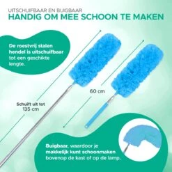 WITTS Telescopische Plumeau Met Telescoopsteel - 60 Tot 140 Cm - Uitschuifbaar - Blauw -Dagelijkse Producten Winkel 1200x1200 1141