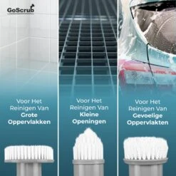 GoScrub® Elektrische Schoonmaakborstel – Elektrische Schrobber - Schrobborstel – Voor Badkamer Of Keuken – Schrobber Met Steel – Luiwagen – Polijstmachine - Poetsmachine Met 10 Opzetstukken -Dagelijkse Producten Winkel 1200x1200 1213