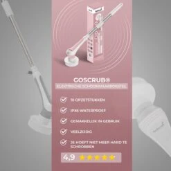 GoScrub® Elektrische Schoonmaakborstel – Elektrische Schrobber - Schrobborstel – Voor Badkamer Of Keuken – Schrobber Met Steel – Luiwagen – Polijstmachine - Roze 18 GoScrub® Elektrische Schoonmaakborstel – Elektrische Schrobber - Schrobborstel – Voor Badkamer Of Keuken – Schrobber Met Steel – Luiwagen – Polijstmachine - Roze -Dagelijkse Producten Winkel 1200x1200 1225