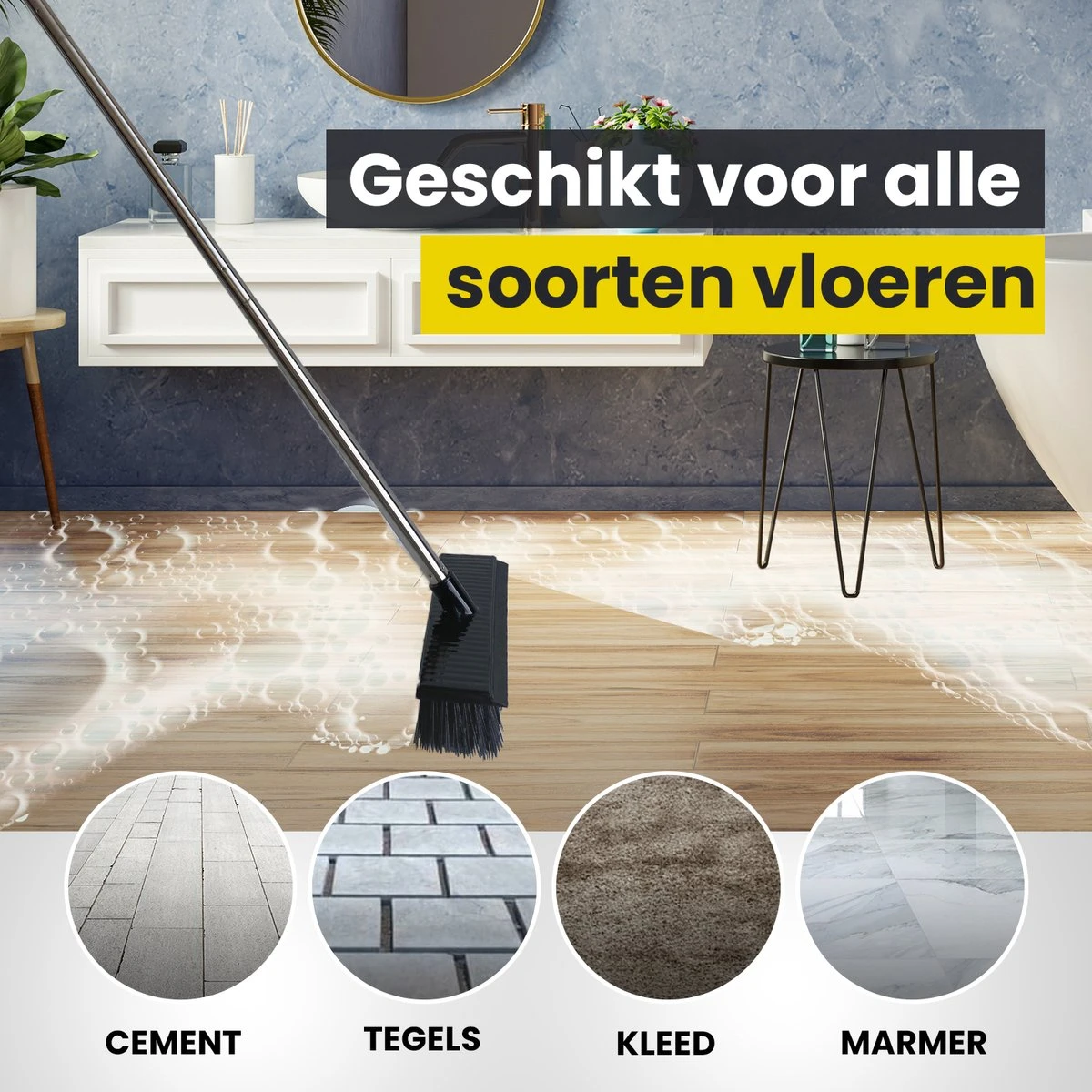 Schrobbezem Zwart Luiwagen Met Steel 120cm - Tuinbezem Straatbezem - Schoonmaak Schrobber Kunststof Harde Bezem - Schrobborstel En Schuurborstel 7 Schrobbezem Zwart Luiwagen Met Steel 120cm - Tuinbezem Straatbezem - Schoonmaak Schrobber Kunststof Harde Bezem - Schrobborstel En Schuurborstel - Afbeelding 7