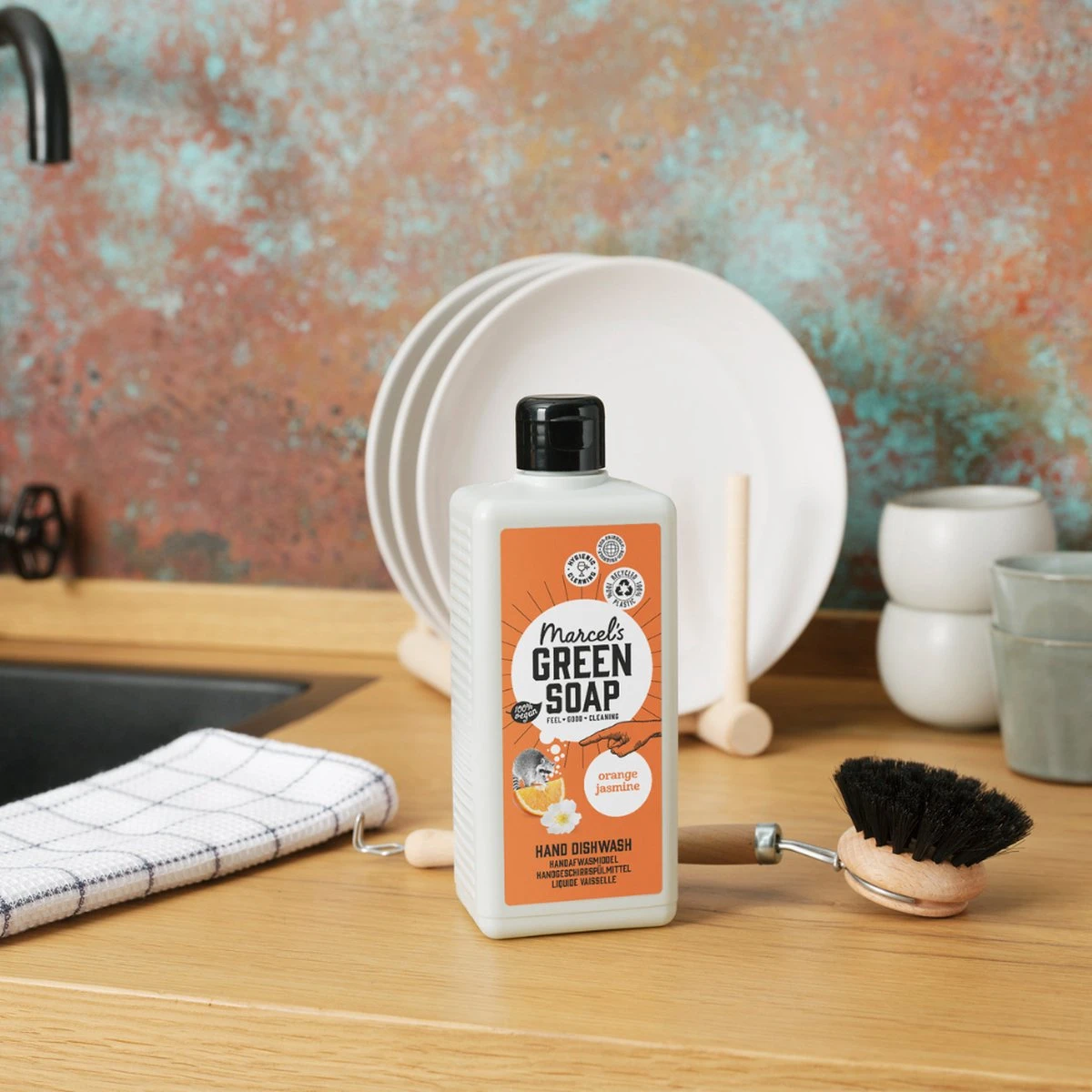 Marcel's Green Soap Afwasmiddel Sinaasappel & Jasmijn - 6 X 500 Ml 3 Marcel's Green Soap Afwasmiddel Sinaasappel & Jasmijn - 6 X 500 Ml - Afbeelding 3