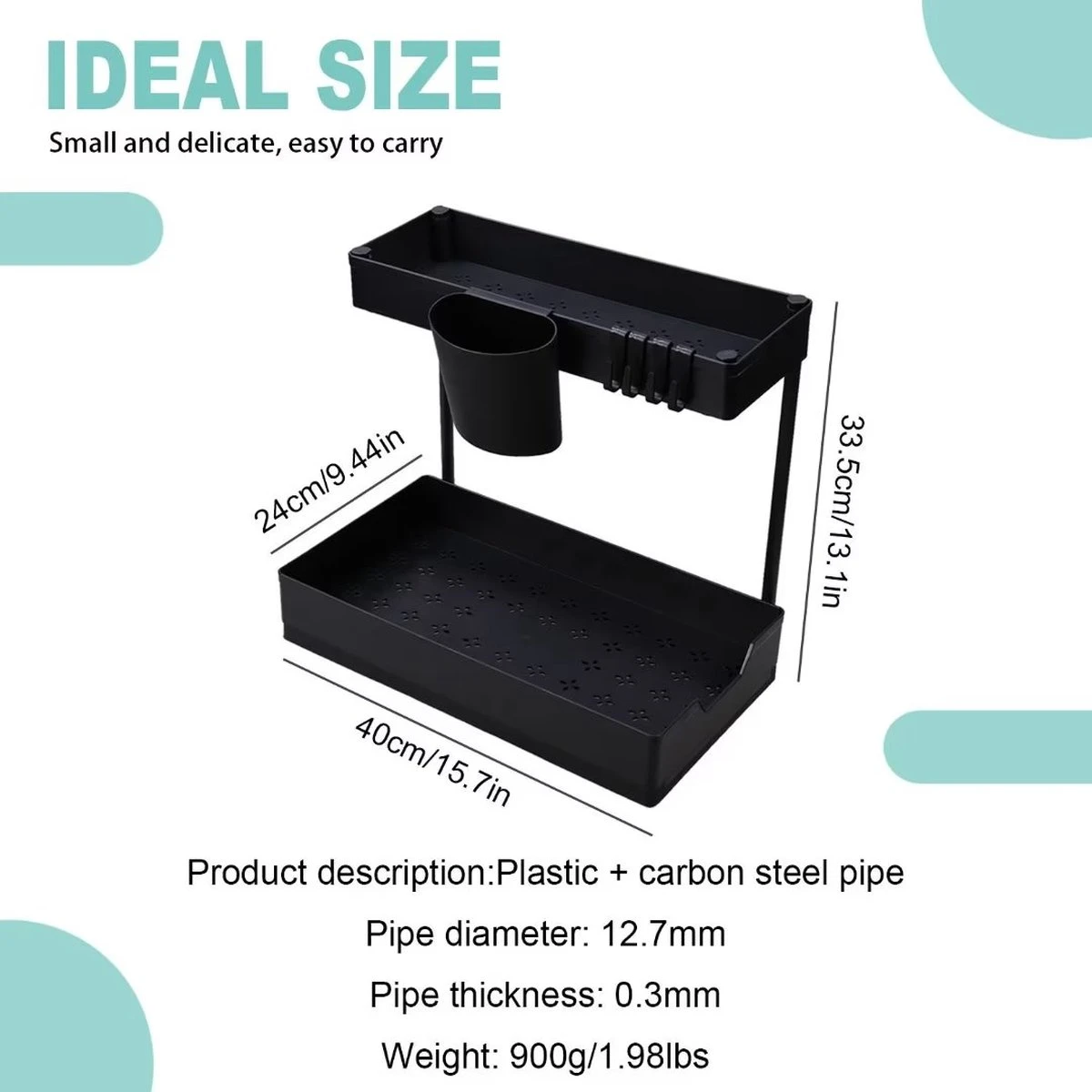 Kruidenrekken, Opslagrekken In De Keuken, 2 Lagen, Naaierrekken Op Het Aanrecht, Voor Organisatoren Van Kruidenrekken, Aardewerk/Opbergrekken Van De Keuken 3 Kruidenrekken, Opslagrekken In De Keuken, 2 Lagen, Naaierrekken Op Het Aanrecht, Voor Organisatoren Van Kruidenrekken, Aardewerk/Opbergrekken Van De Keuken - Afbeelding 3