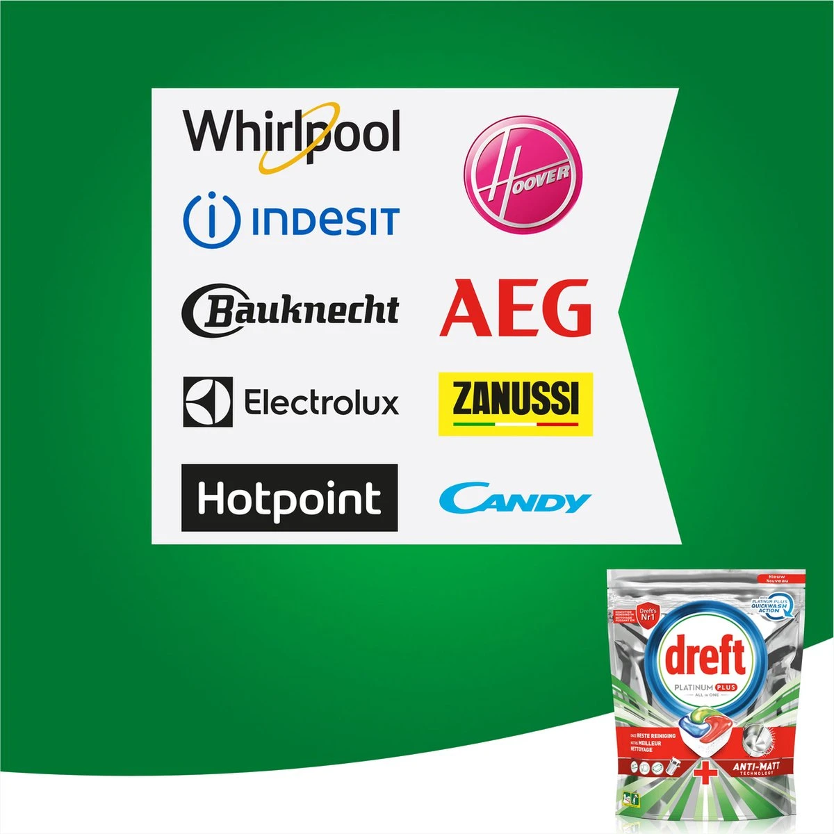 Dreft Platinum Plus All In One Fresh Herbal Breeze - 90 Vaatwascapsules 2 Dreft Platinum Plus All In One Fresh Herbal Breeze - 90 Vaatwascapsules - Afbeelding 2