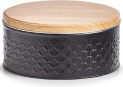 Zeller Bewaar/voorraad Blikken - Zwart - 3,8L - 20 X 9,5 Cm