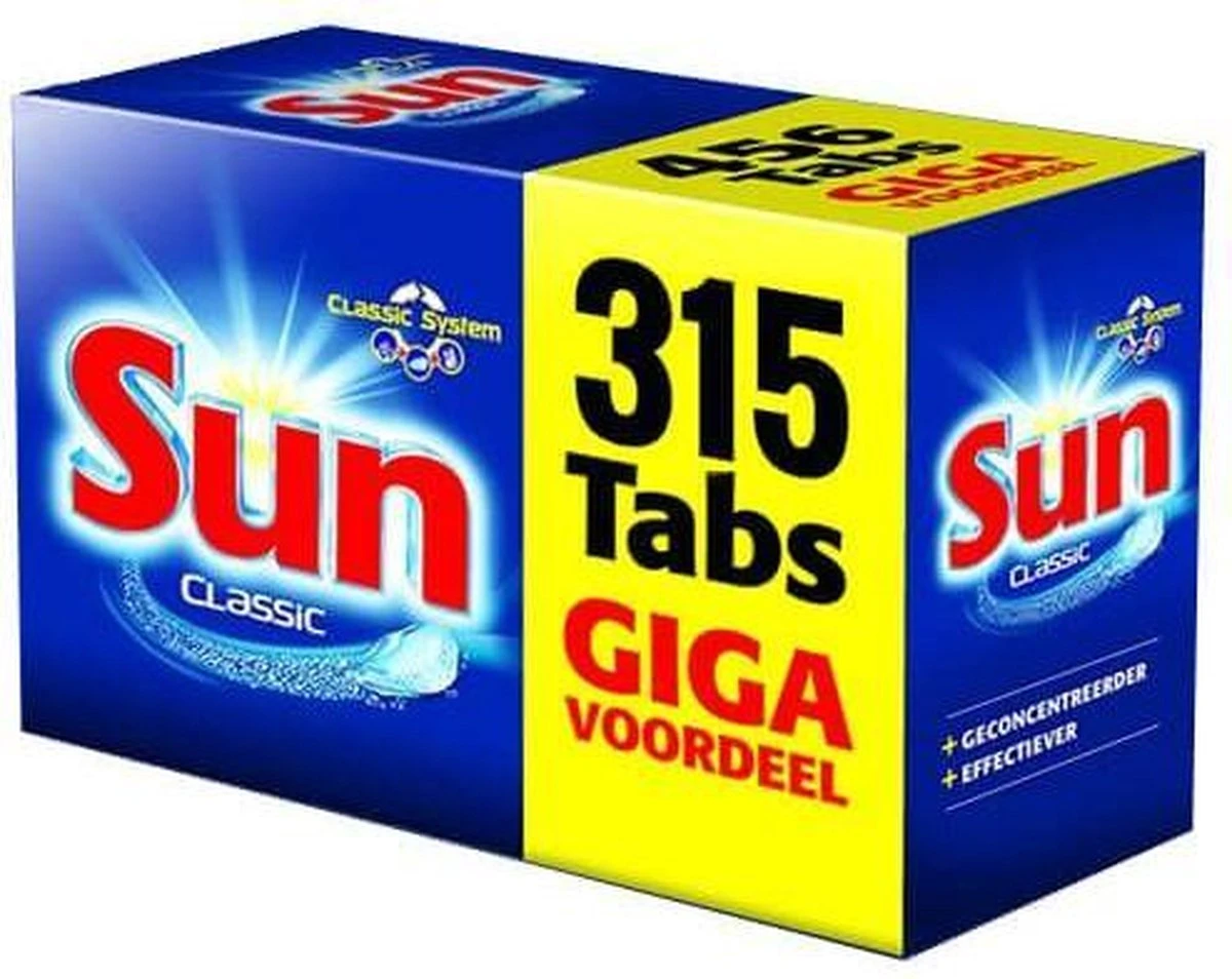 SUN® Sun Vaatwastabletten - Classic - 315 Tabletten 1 SUN® Sun Vaatwastabletten - Classic - 315 Tabletten