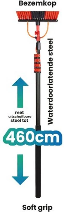 Chimb Telescopische Wasborstel - Uitschuifbare Waterborstel - Ramenwassen - 4,6 Meter - Met Zeepdispenser -Dagelijkse Producten Winkel 366x1200