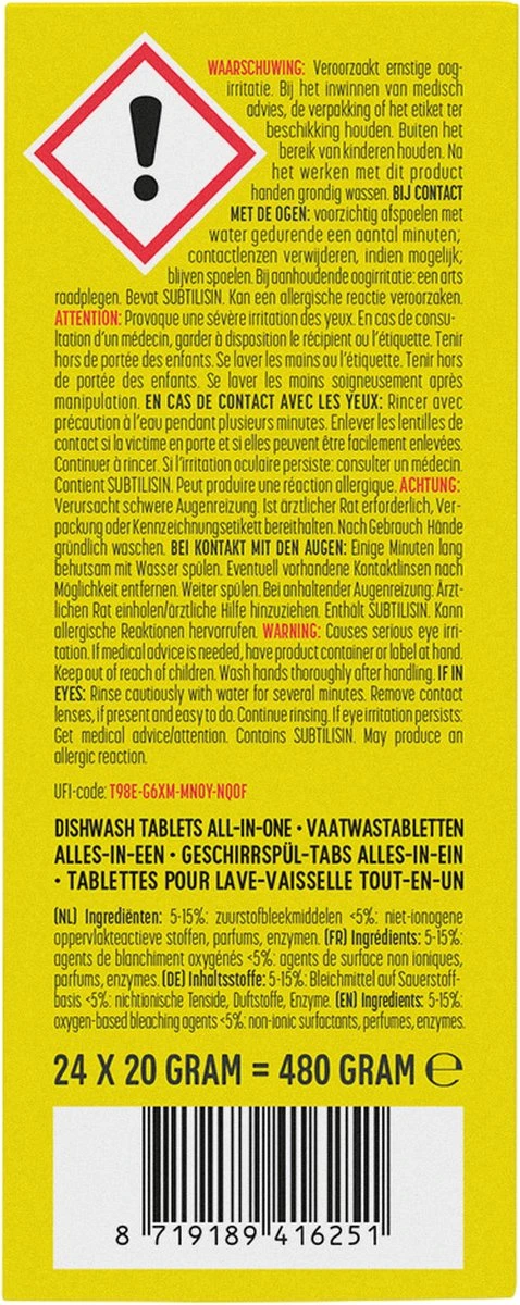 Marcel's Green Soap Vaatwastabletten Grapefruit & Limoen - 25 Stuks 4 Marcel's Green Soap Vaatwastabletten Grapefruit & Limoen - 25 Stuks - Afbeelding 4