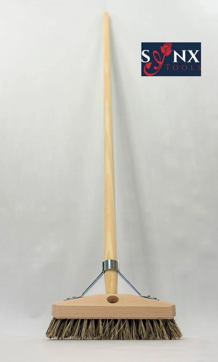 Synx Tools Luiwagen Union 22cm - Tegel Bezem Schrobber- Bezemsteel - Schoonmaakbezem - Schrobborstels - Bezems Met Steel 150 Cm 2 Synx Tools Luiwagen Union 22cm - Tegel Bezem Schrobber- Bezemsteel - Schoonmaakbezem - Schrobborstels - Bezems Met Steel 150 Cm - Afbeelding 2