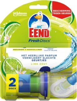 WC Eend Houder Fresh Discs Lime Zest + 3 X 6 Discs Navulling 5 WC Eend Houder Fresh Discs Lime Zest + 3 X 6 Discs Navulling -Dagelijkse Producten Winkel 913x1200 5